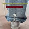 Zinc Zinc Alloy Magnetic Fixed Button Multi-Function Leg Cuff Fixing Pin Heart Hem Cuff  Fixing Shirts