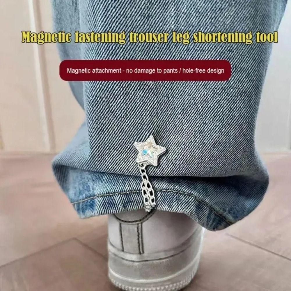 Zinc Zinc Alloy Magnetic Fixed Button Multi-Function Leg Cuff Fixing Pin Heart Hem Cuff Fixing Shirts