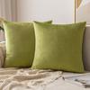 Velvet Solid Pillow Cover Removable Washable Sofa Cushion Case Soft Cozy Home Decor Elegant Comfortable Accent