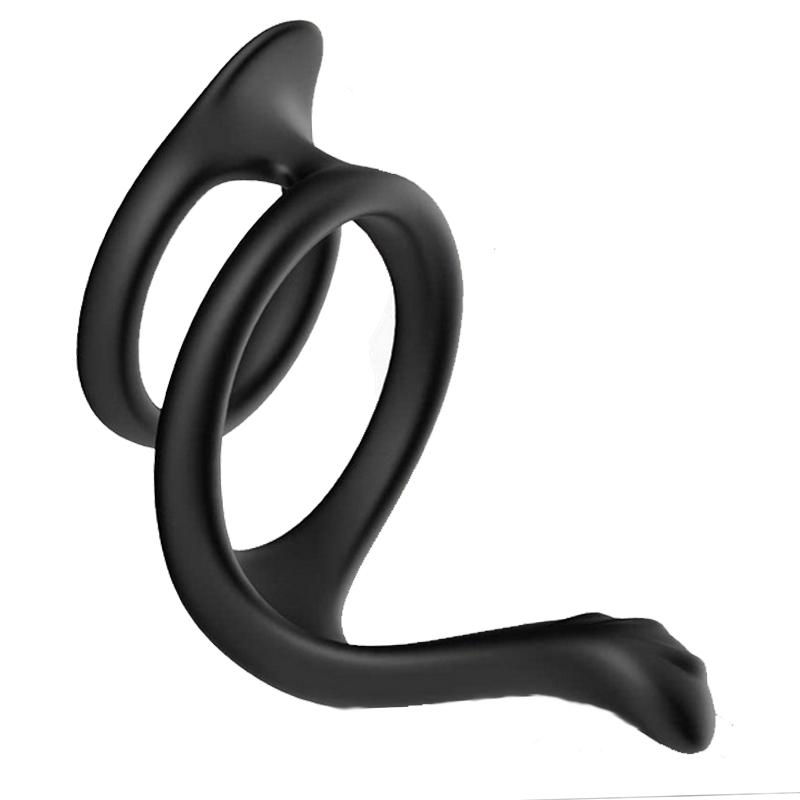 Double Ring Anal Plug Male Dildo Prostate Massage Vibrator Silicone Delay Ejaculation Adult Masturbator Couples Sex Toys For Men