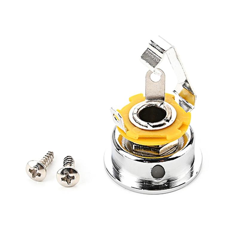 Jack Electric Guitar Parts Electric Guitar Socket Jack Plate Holder for w/ Screw