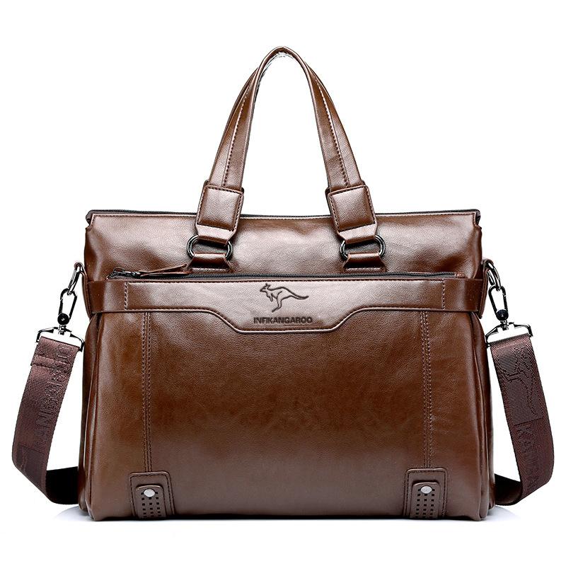 Mode Herren Rindsleder Business Aktentasche Umhängetasche Männlicher Messenger Große Kapazität Computertasche