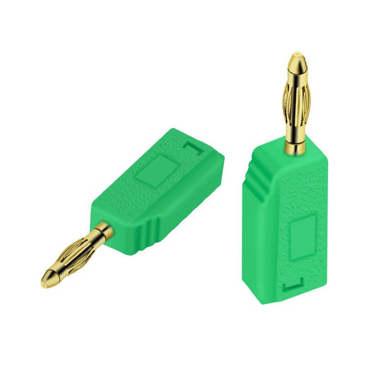 

Стекируемый банан-штекер 2 мм для промышленных приборов с головкой-фонариком и пайкой, гнездо-хвост 2 мм зелёный