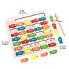Wooden Kids Fishing Toys Early Educational Fishing Game Toy Letter Number Puzzle  Gift For Kids