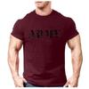 T-shirt Unisex Stampa Logo Lettere Militari Moda 2021 Colore Unito Casual Abbigliamento Sportivo per Esercizio T-shirt Trendy Maschile T-shirt Retrò