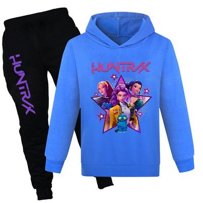 Podzim Zima Kpop Lovci démonů Tištěné Mikiny Tepláky Sety Módní Ležérní Teplé Sportovní Dlouhý Rukáv Kalhoty Dětské Unisex Oděvní Sety