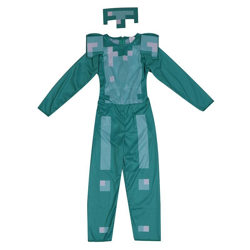 Minecraft Diamond Armor Kids Game Theme Halloween June 1 Role Playing Costume