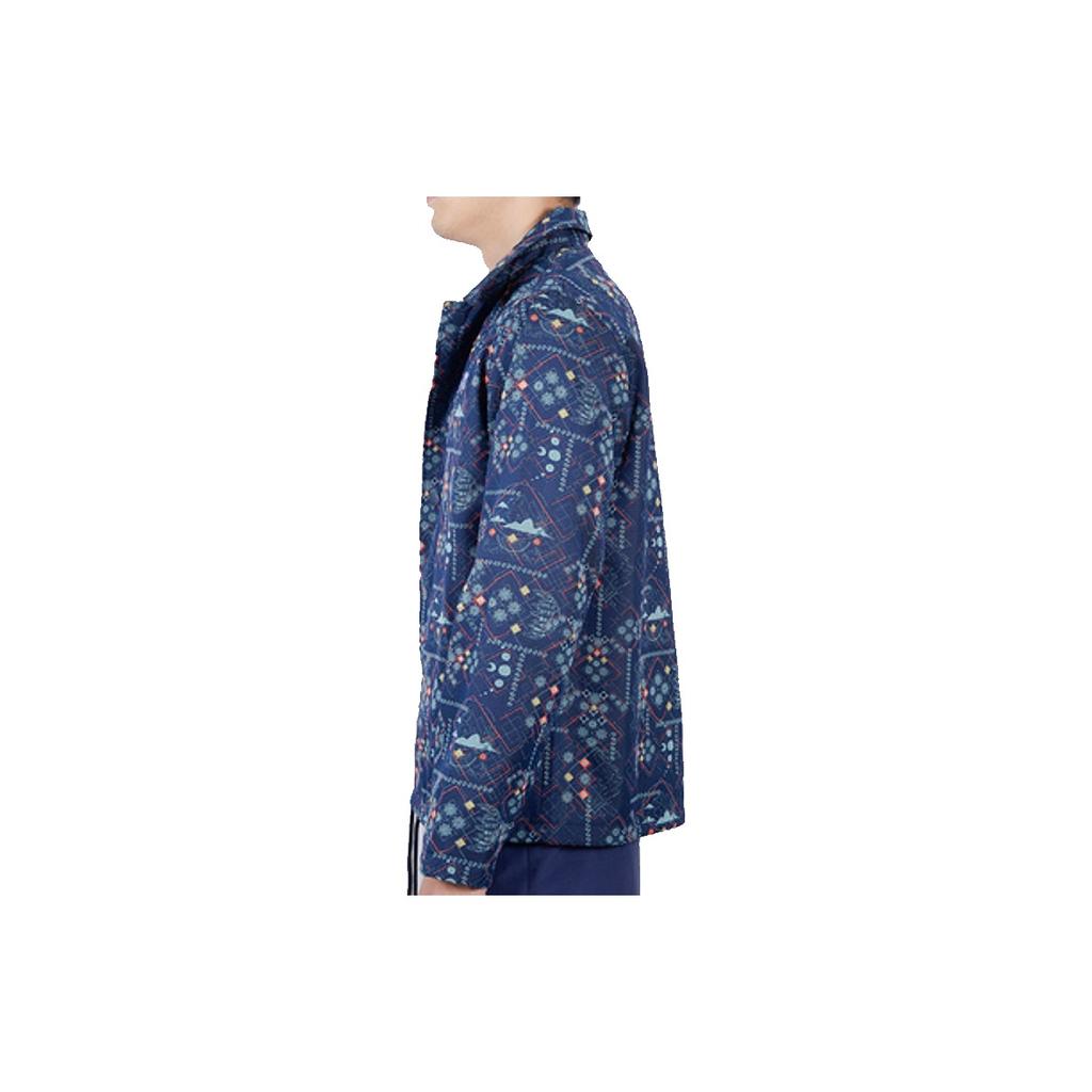 Li-Ning Embroidered Logo Sports Comfortable Long Sleeve Jacket Men Jacket Blue AFDP627-1
