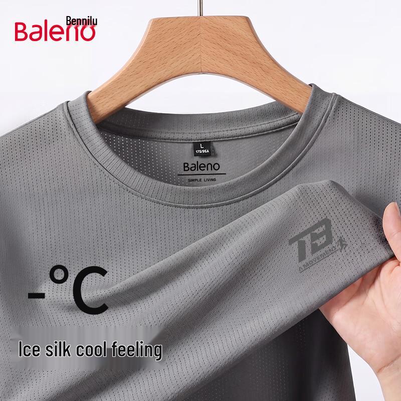 Baleno Men s Ice Silk Breathable Mesh Short Sleeve T-Shirt 4XL