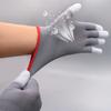 PU Coated Nylon Gloves, Protective Work Wear, Abrasion-Resistant, for Handling And Packaging, Thin Rubber Gloves, Sun-Protective, Gray/12 Pairs/S