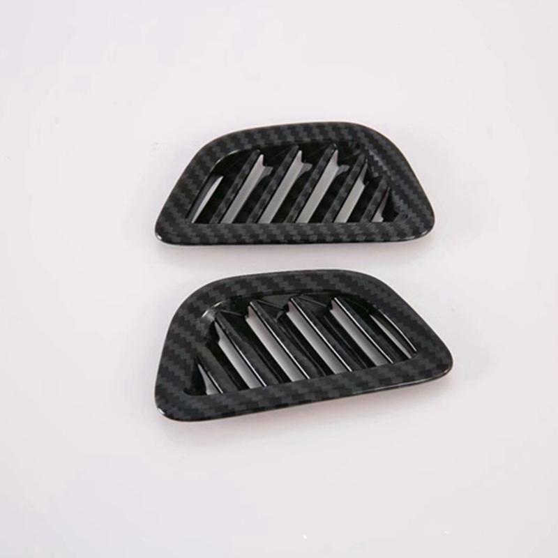 A51K-2 Pcs For Onix Car Dashboard Front Air Vent Outlet Cover Trim Accessories ABS Carbon Fiber Easy In