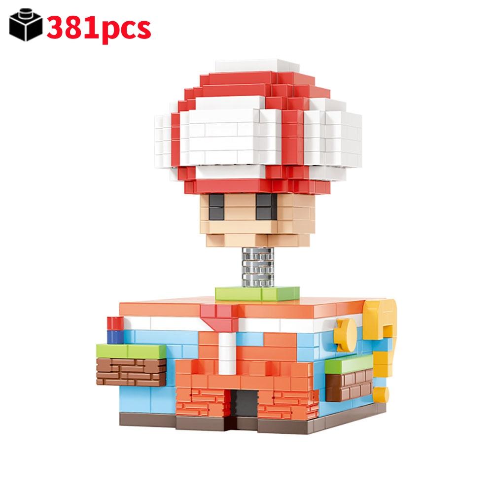 

381pcs Imaginative Play Decompression Release Stress Building Up Cubes Anxiety Relieve Micro Bricks Ornaments Model Building Assembly Playthings Kid S