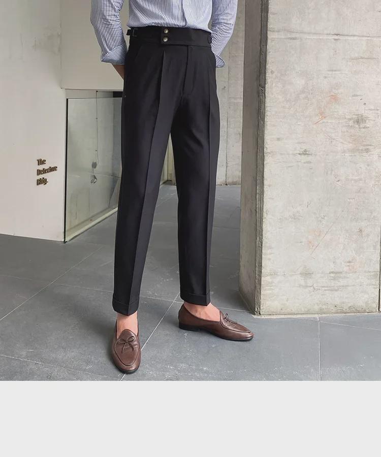 2024 Herren High Waist Naples Drape Straight Hose - Herbst Casual Trend