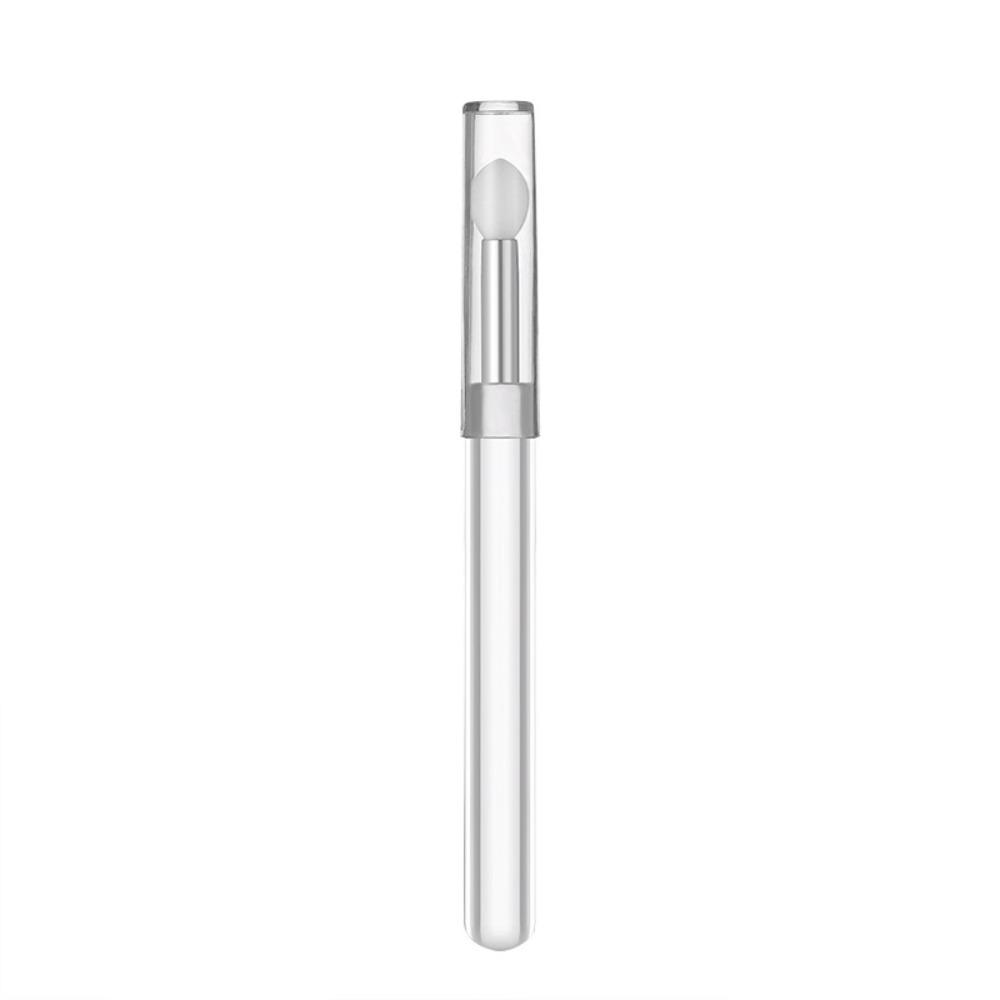 10PCS Transparent Silicone Nail Art Brush Reusable Soft Silicone Applicator Sticks Portable Universal Nail Glitter Applicator