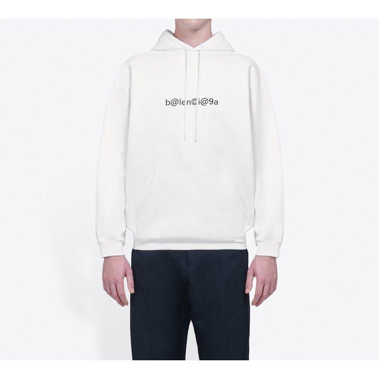 Balenciaga Sweatshirts Men's White Hooded Moderate Regular 570811TIV519040