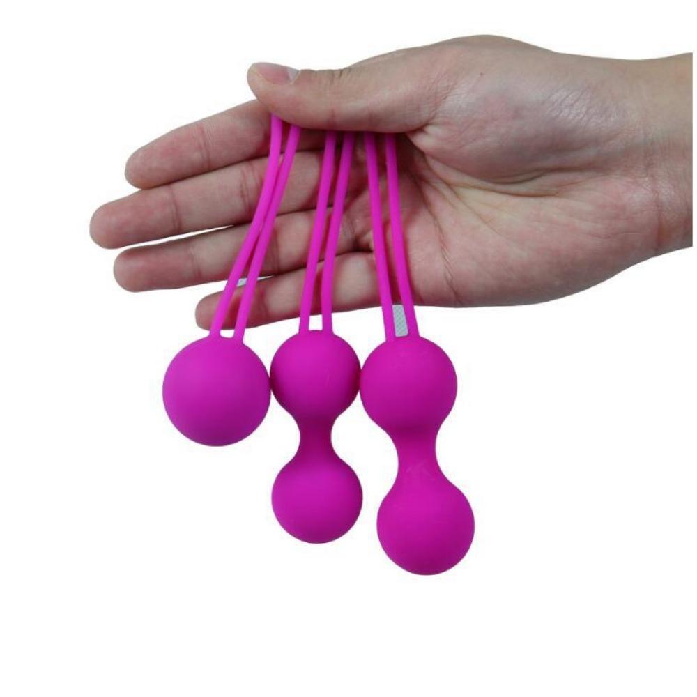 3Pcs Adult Products Female Vagina Masturbation Exercise Balls Dumbbell Balls Shrinking Balls Private Parts Tightening Exercise