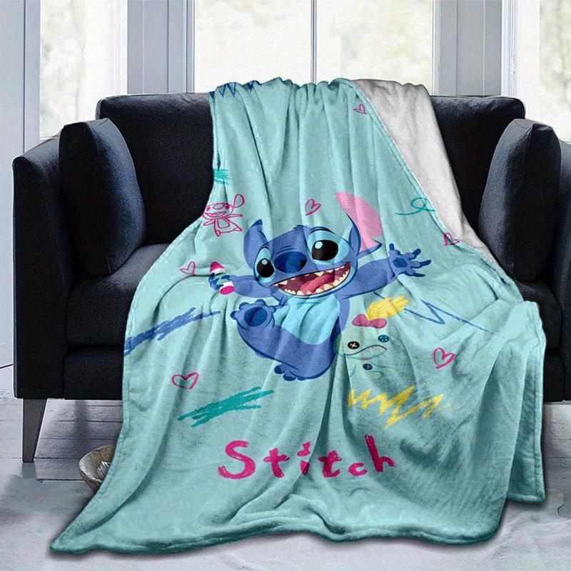 1 Stück Stitch-Druckdecke - Weiche Ganzjahresdecke für das Büro, Personalisierte Geschenkidee mit entzückendem Cartoon-Design