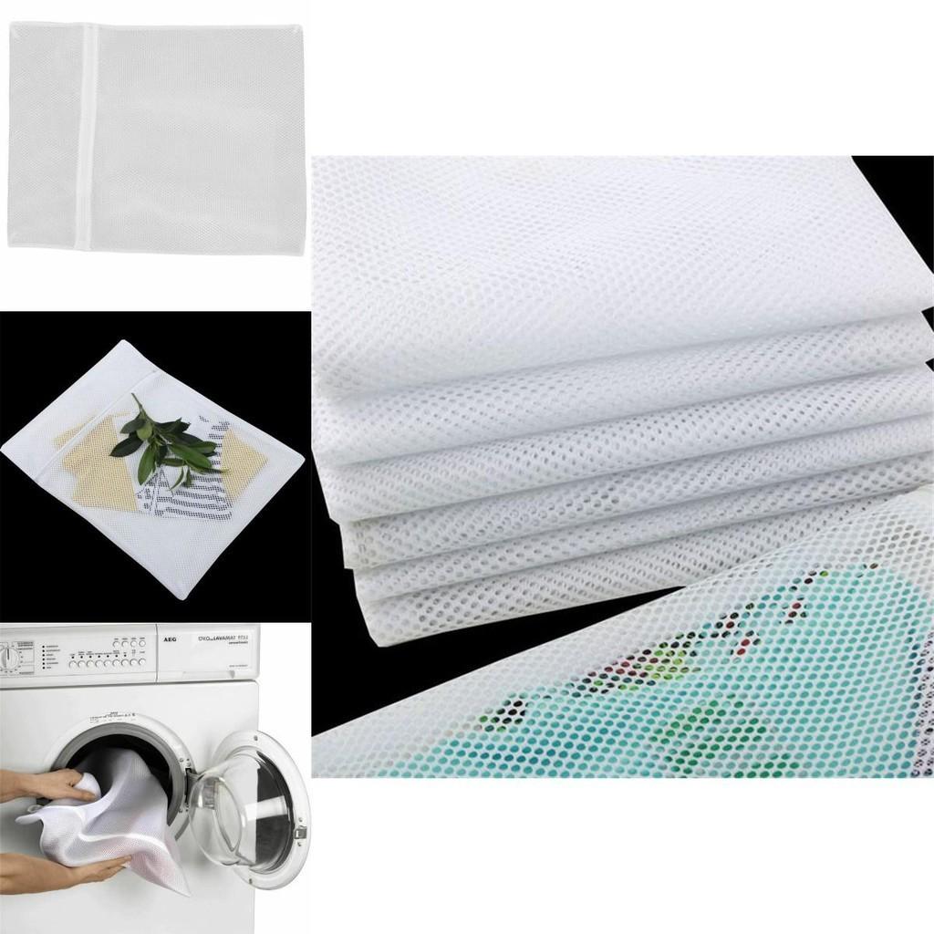 Rete Grande per Bucato con Cerniera Borsa per Lavaggio per Vestiti Delicati 50x60cm Tessuto a Rete