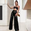 2025 High-End Women's Sequin Wide-Leg Pants - European & American Style