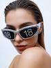 Birthday Party Sunglasses Number Decor Rhinestone Trim UV Blocking Shades for All Age Birthday Events KJ193
