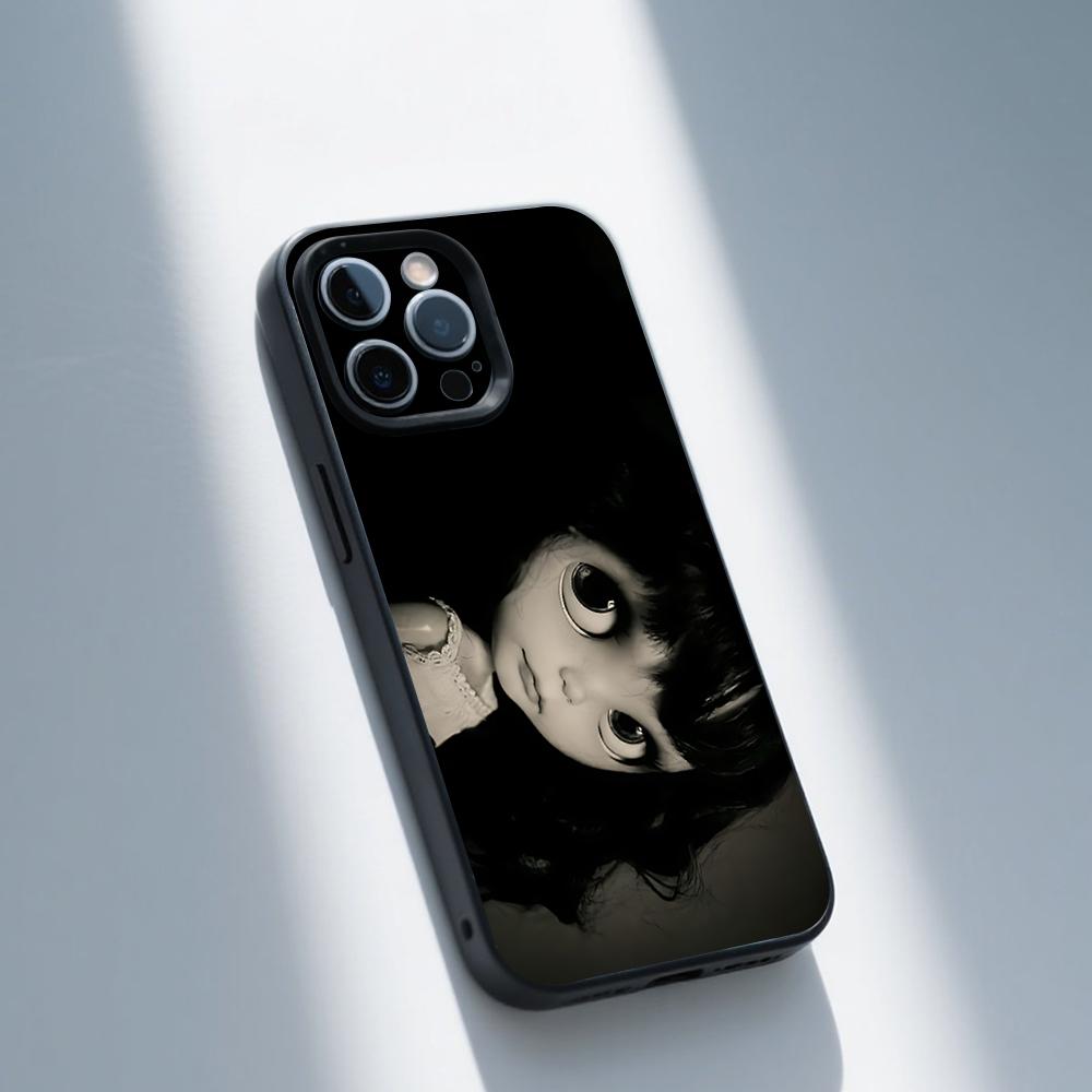 Cute B-Blythes Doll Phone Case For iPhone 16,15,14,13,12,11,Pro,Max,Plus,X,XS,XR,SE,8,7,Mini,Soft Silicone Black Case