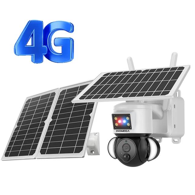 Kamera wideo do monitoringu bezpieczeństwa 2K 4MP 4G PTZ z panelem słonecznym, 32000 mAh, ładowanie akumulatorów litowo-jonowych