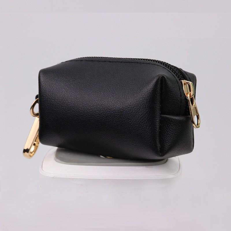 New Outdoor Dog Poop Bag Holder Durable Eco-friendly Pull-out PU Leather Pouch Metal Clip Smooth Pet Waste Disposal