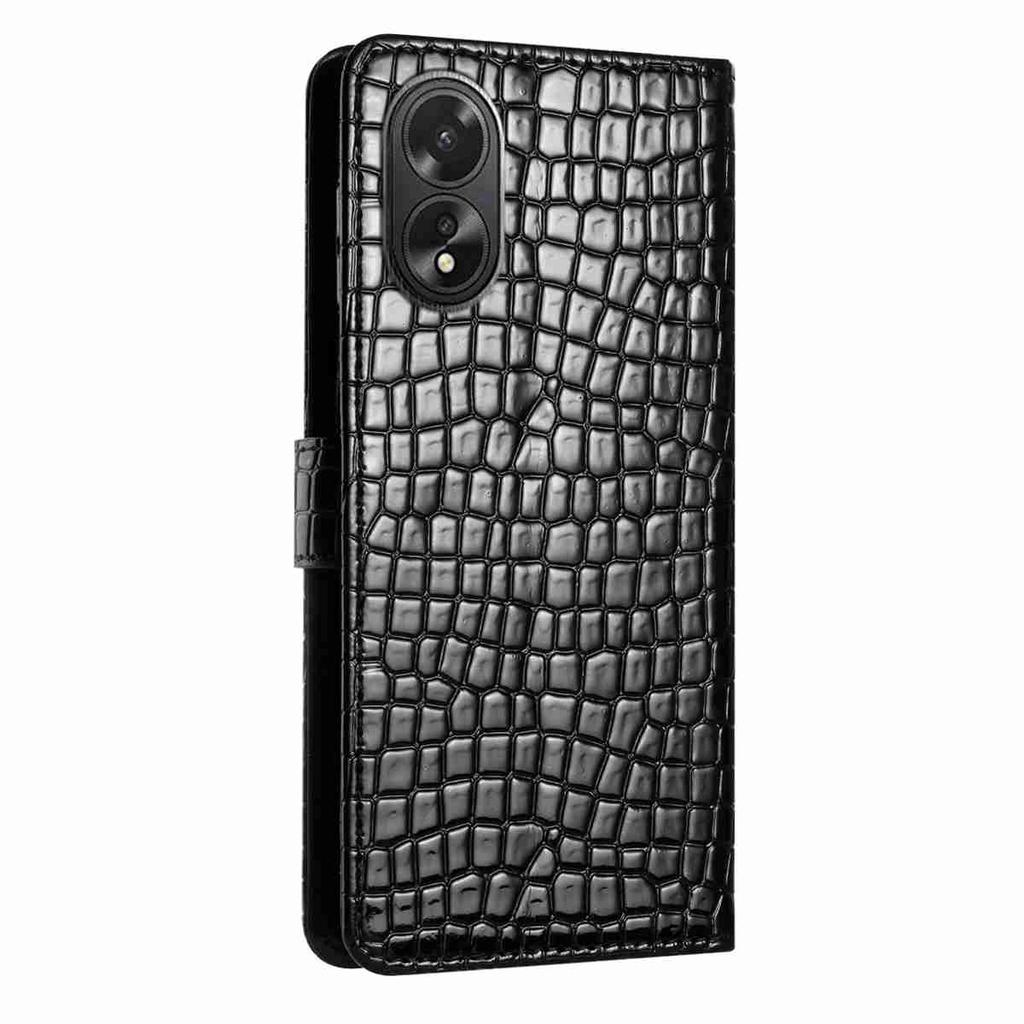Crocodile Fashion Phone Case for Oppo series.Oppo A17 A18 A36 A54 A57 A58 A74 A76 A77 A78 Reno8...,Faux Leather Wallet with Card Slots & Shockproof