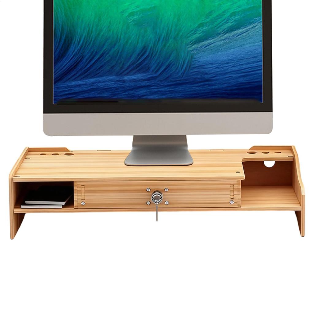 Computer Monitor Stand Ergonomic Height Desktop Storage Shelf Organizer Stand For Computer For Laptop Printer PC TV Screen Pen