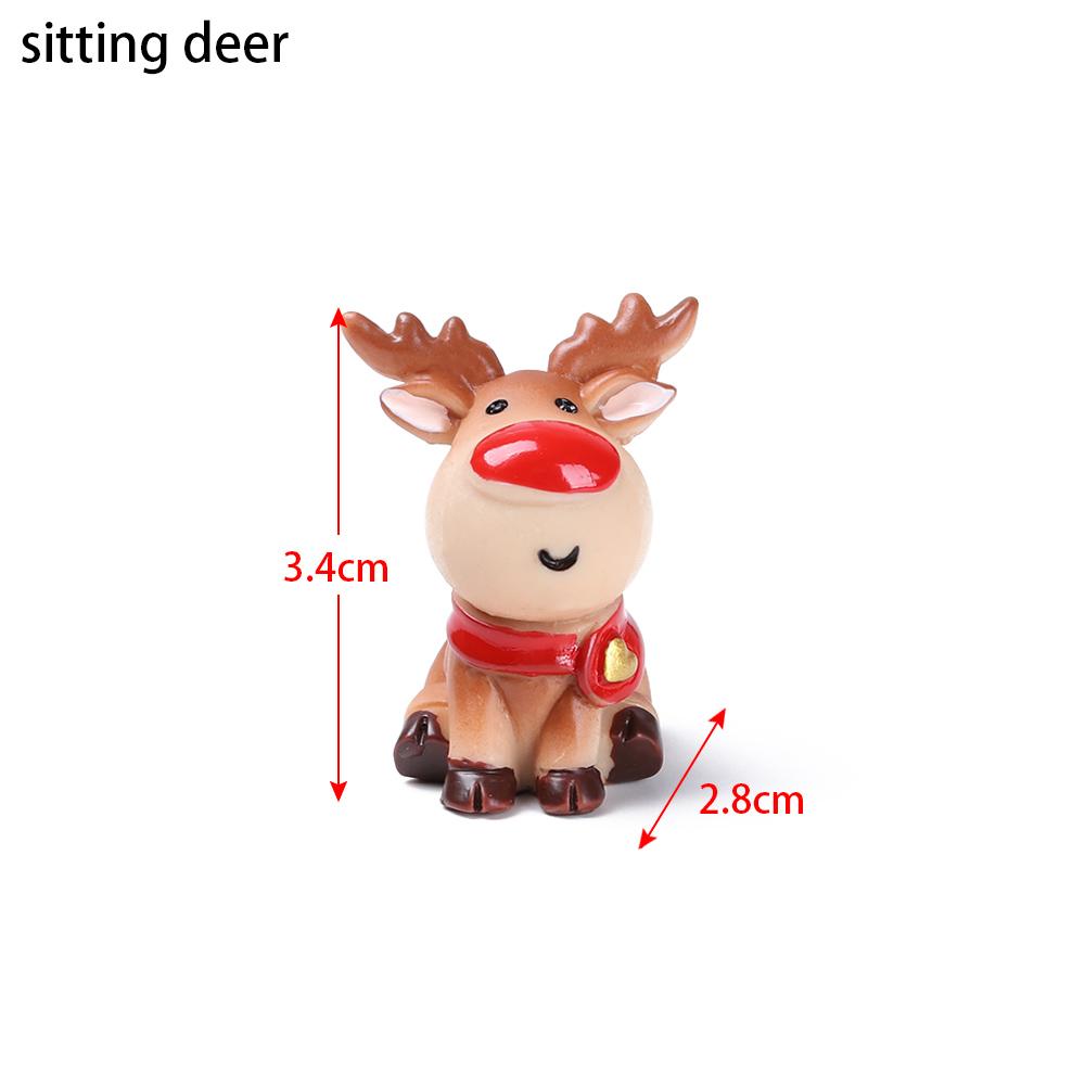 1PC Micro Landscape Toys Fairy Garden Home Decorations Deer Xmas Tree Miniature Snowman Christmas Figurines Santa Claus