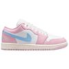 Jordan Air Jordan 1 Pink Cat Paw Cushioning Slip Resistant Abrasion Resistant Low top Vintage Basketball Shoes Women's DC0774-607 (Team1335-)