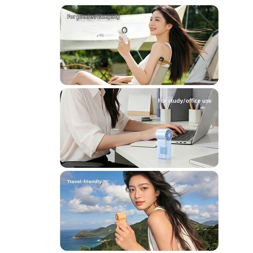 Strong Wind Cooling Small Fan High-Speed Electric Fan Portable Handheld Mini Fan Camping Travel