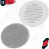 Grille d'aération - KOTARBAU - 130 mm - Tôle de zinc - Ronde - Moustiquaire - Blanc