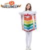 Vibrant Cream Layered Cake Cosplay Costume Unisex Rainbow Themed Outfit For Parties