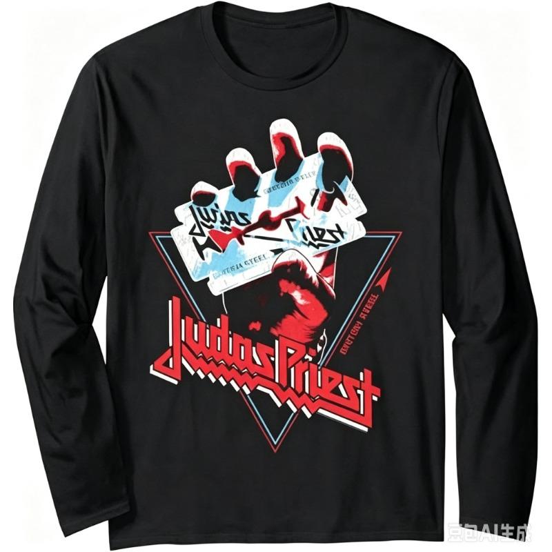2026 Rock Judas Priest Band 3D Print Long Sleeve T-shirt Men Women Fashion Hip Hop Oversized Tops Tees Mens Clothing Harajuku