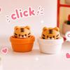 Silent Finger Button Fidget Clicker Keychain Soft Slow Rebound Anti-Stress Mini Toy for ADHD People Daily Relaxation