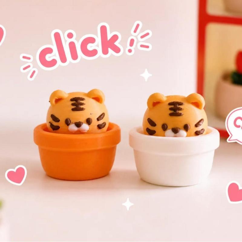 Silent Finger Button Fidget Clicker Keychain Soft Slow Rebound Anti-Stress Mini Toy for ADHD People Daily Relaxation