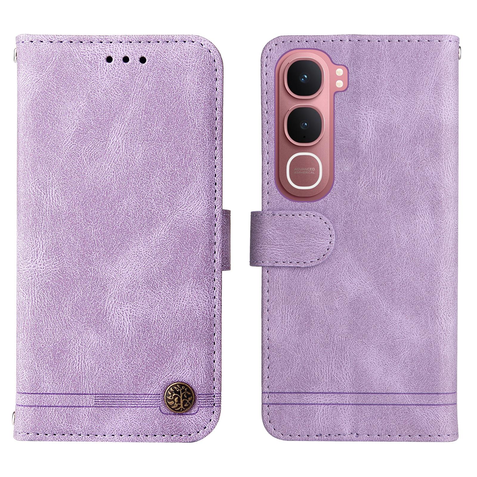 

For vivo Y21d/vivo Y31 5G Leather Wallet Cases Skin Touch Phone Cover Stand with Strap