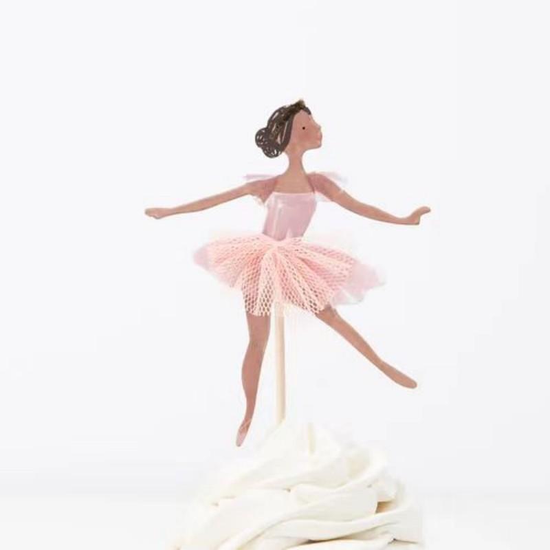 12PCS Ballet Dancer Cake Topper Girls Birthday Cake Decoration Ballet Theme Party Decoration Wedding Baby Shower Cake Decor