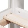 High Bed with Roof White 90x200 cm Solid Pine Wood