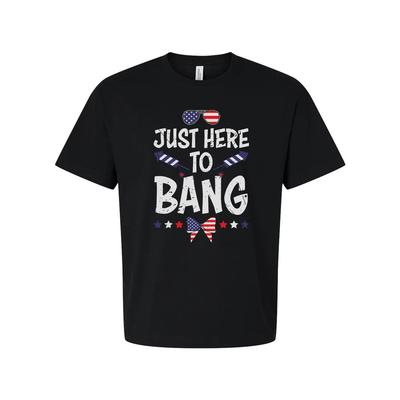 Unisex American Flag Graphic Tee With Stars And Stripes Elements Just Here To Ba