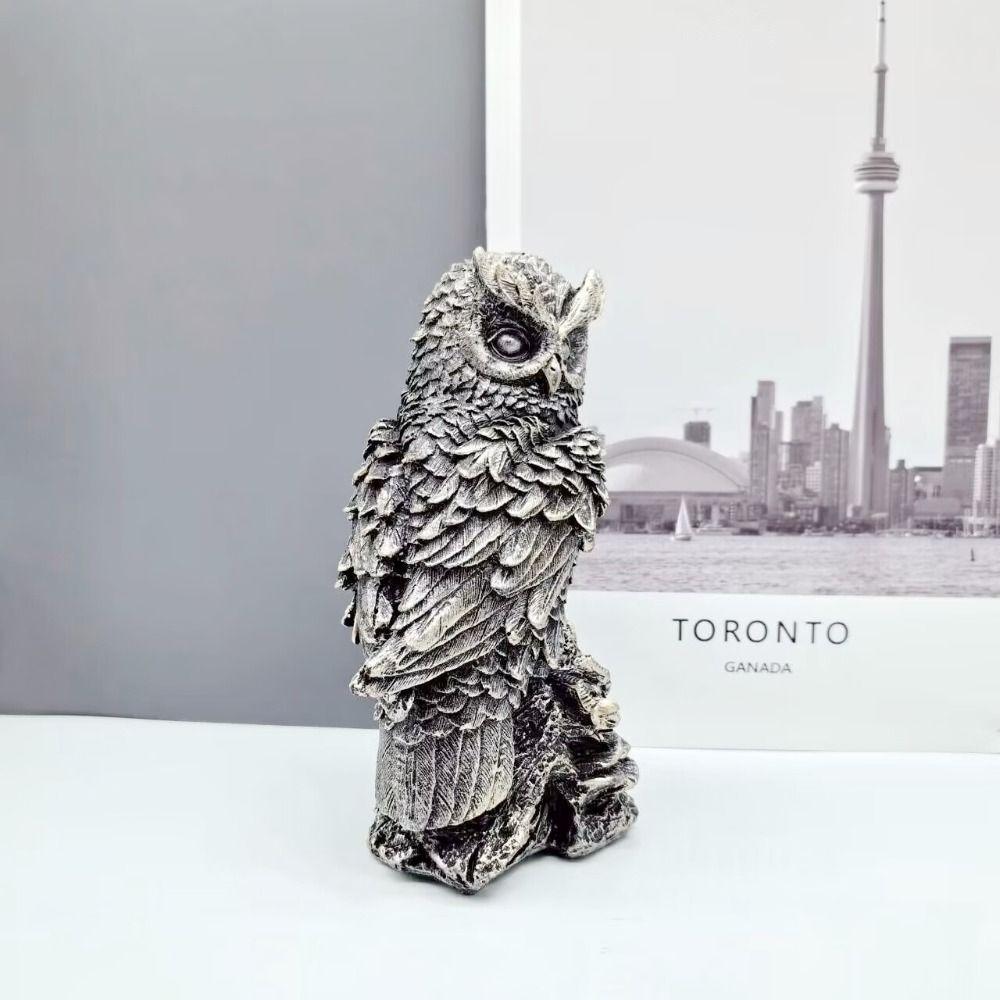 

Creative Animal Bird Sculpture Cute Owl Figurines Desktop Decoration Owl Statue Office