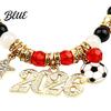 Daily Wear Bracelet 2026 Soccer Game Themed Sparkling Rhinestones Inlaid