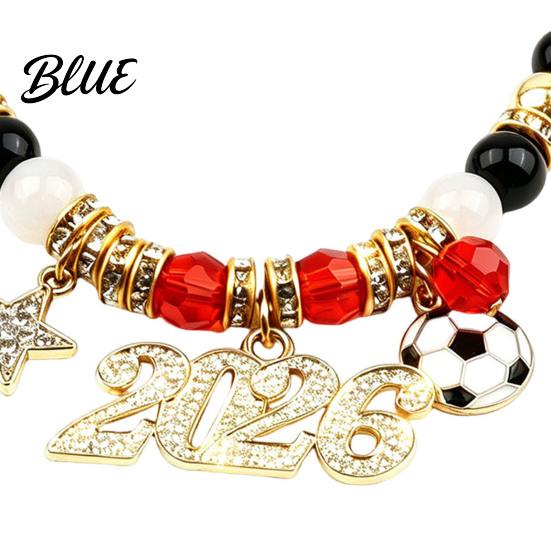 Daily Wear Bracelet 2026 Soccer Game Themed Sparkling Rhinestones Inlaid