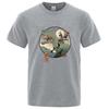 Summer Men's T-shirt High Quality 100% Cotton Anime Dinosaur Printing Casual Cool O-neck Men T-shirt Male Top for Men Tees - ...