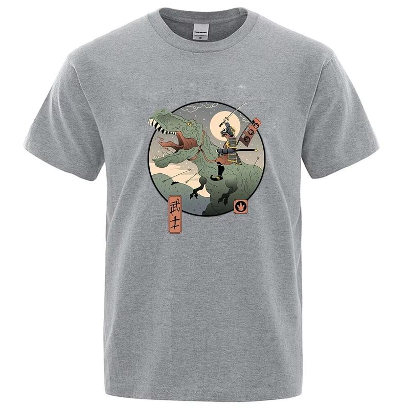 

Summer Men s T-shirt High Quality 100% Cotton Anime Dinosaur Printing Casual Cool O-neck Men T-shirt Male Top for Men Tees - ... S разноцветный