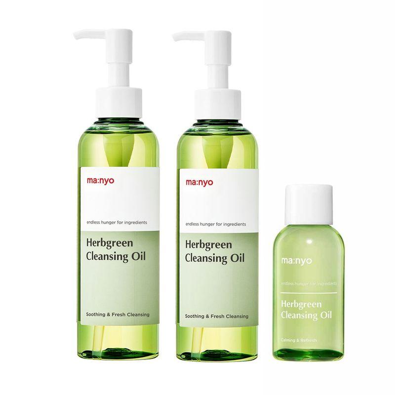 

Manyo Herbgreen Очищающее масло 200 мл x 2 + 55 мл