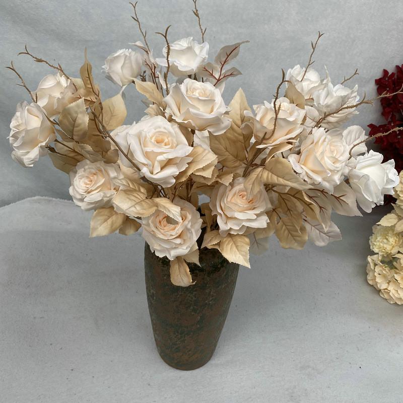 Floral Rose Lifelike Arrangement For Wedding Decoration And Photography Styling