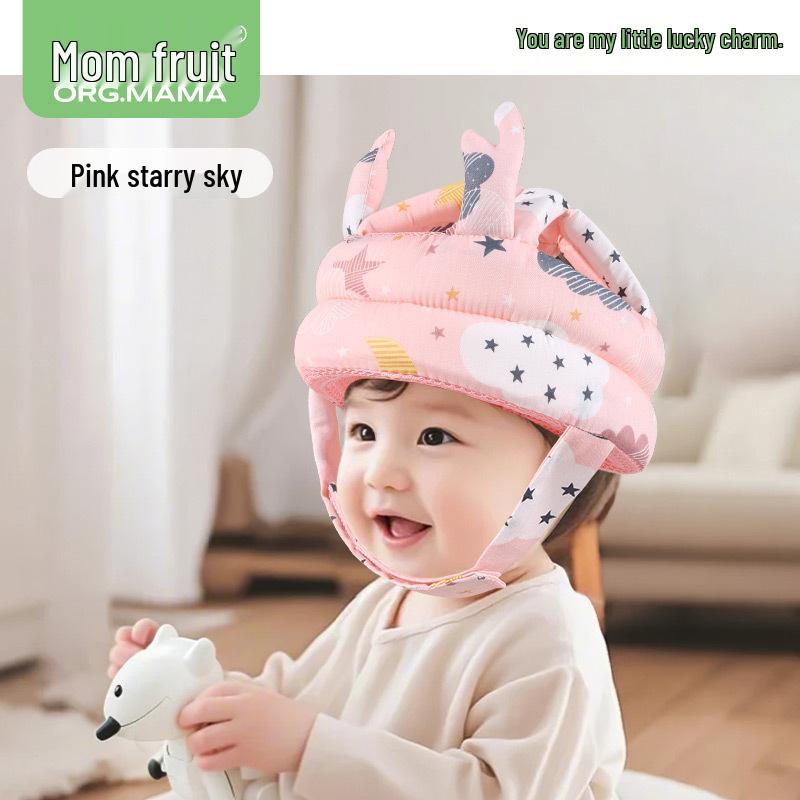 Baby Anti-Fall Head Protection Hat: Toddler Walking Safety Cushion, Breathable Summer Design.