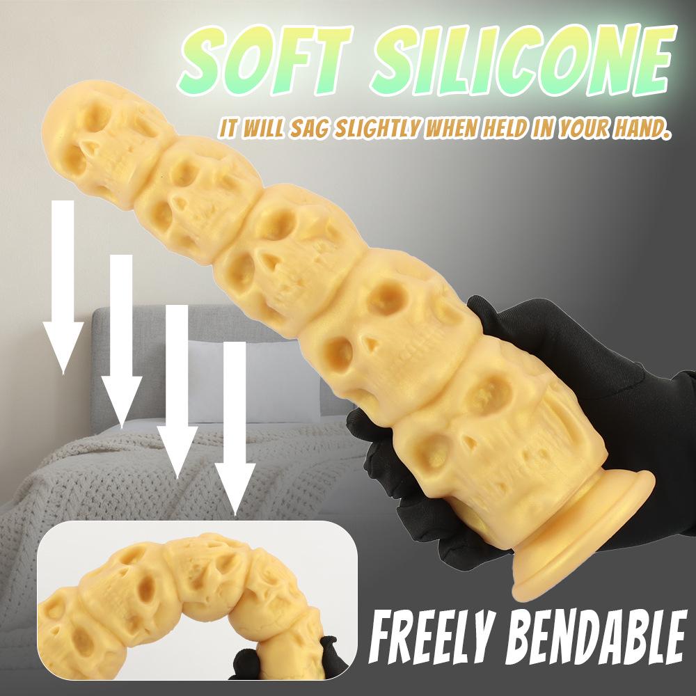 Extra Large Skull-Shaped Silicone Butt Plug Expander Adult Erotic Toy